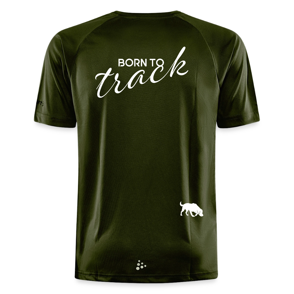 Sniffer Trainings-Shirt "BORN TO TRACK" UNISEX edition - Moosgrün