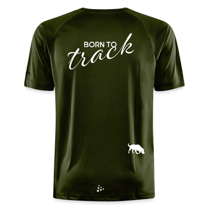 Sniffer Trainings-Shirt "BORN TO TRACK" UNISEX edition - Moosgrün