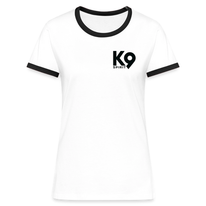K9 GERMANY Retro-Shirt „K9 SPIRIT“ WOMEN edition - Weiß/Schwarz
