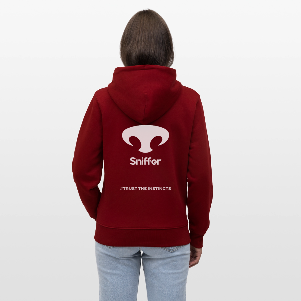 Sniffer DOGTRAINING Hoodie-Jacket „#TRUSTTHEINSTINCTS“ UNISEX edition - Burgunderrot