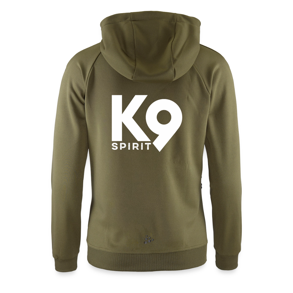 K9 Spirit PREMIUM Hoodie-Jacket "K9 SPIRIT" WOMEN edition - Khaki Grün