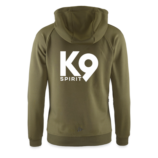 K9 Spirit PREMIUM Hoodie-Jacket "K9 SPIRIT" WOMEN edition - Khaki Grün