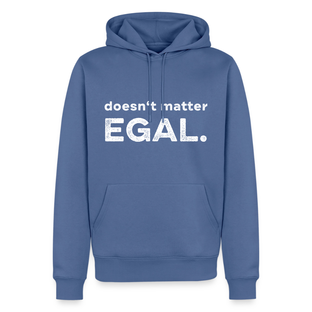 K9 Premium-Hoodie „ EGAL. doesn‘t matter.“ MEN edition - Taubenblau