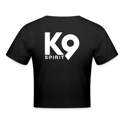 K9 Crop-Shirt "on a MISSION TOGETHER" WOMEN edition - Schwarz