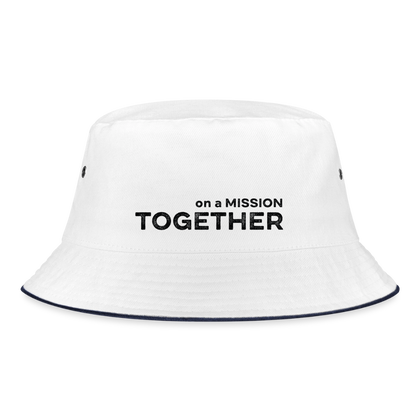 K9 Bucket-Hat "on a MISSION TOGETHER" - Weiß/Navy