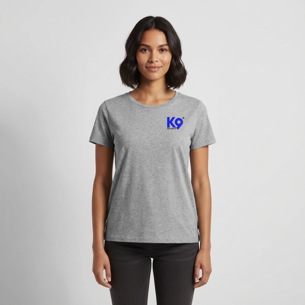 K9 Premium-Shirt "Suchhunde NIEDERRHEIN" - Grau meliert