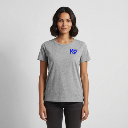 K9 Premium-Shirt "Suchhunde NIEDERRHEIN" - Grau meliert