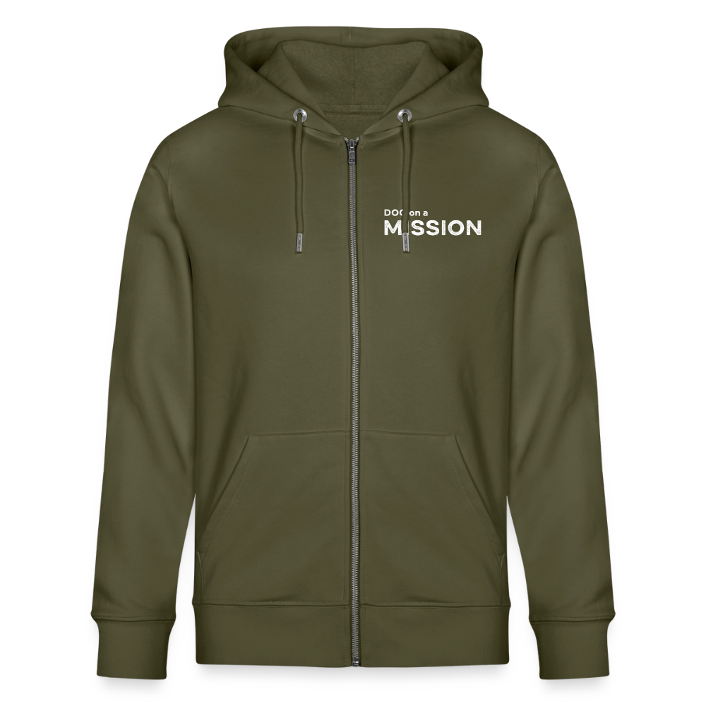 K9 Organic-Hoodyjacket "DOG on a MISSION" - Khaki