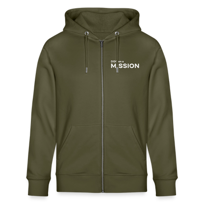 K9 Organic-Hoodyjacket "DOG on a MISSION" - Khaki