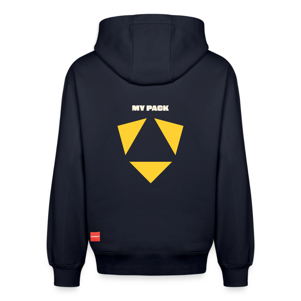 MyPack Casual-Hoodie "KNOW LESS. TRUST MORE. LEAD BETTER." UNISEX edition - Navy