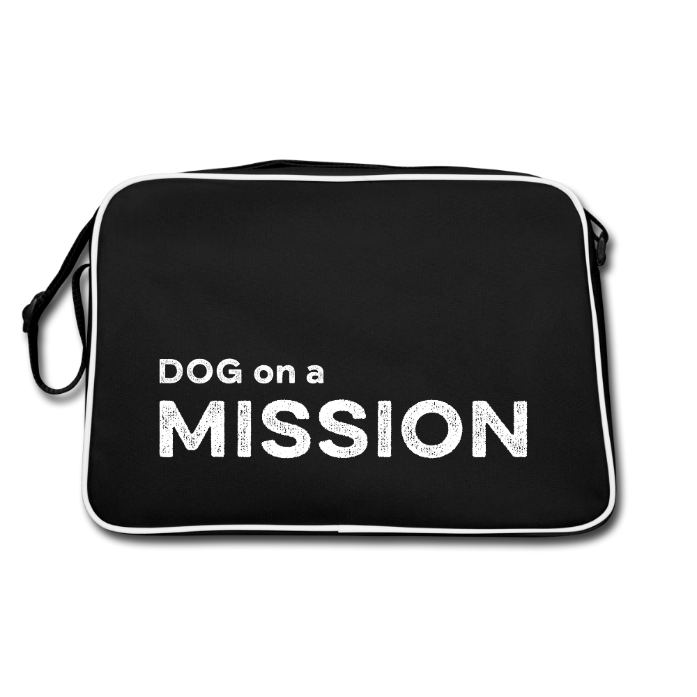 K9 TRAINER Retro-Tasche „K9 TRAINER“ - Schwarz/Weiß