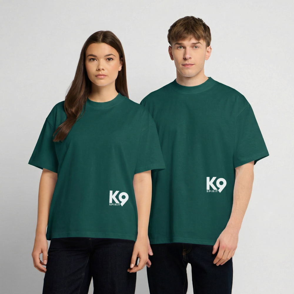 K9 HEAVY OVERSIZE Organic-Shirt "K9 SPIRIT" - hunter Green