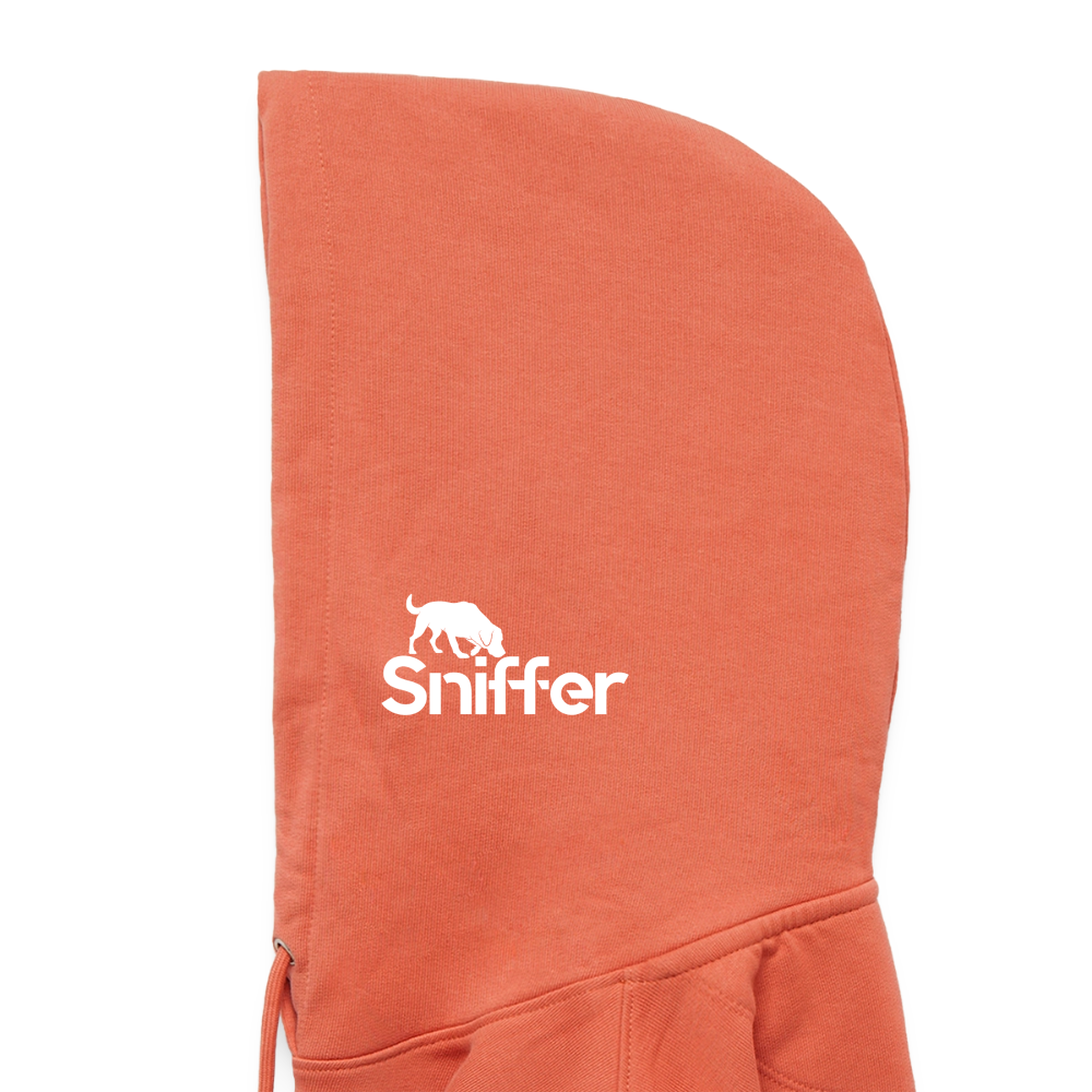 Sniffer ORGANIC  Premium-Hoodie „BORN to track“  UNISEX edition - Hellrot