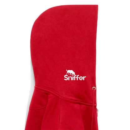 Sniffer DOGTRAINING Hoodie-Jacket „#TRUSTTHEINSTINCTS“ UNISEX edition - Rot