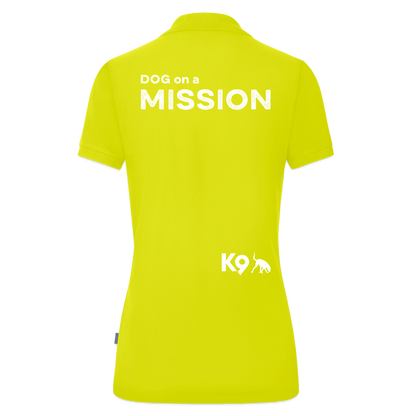 K9 ORGANIC Polo-Shirt "on a MISSION TOGETHER" WOMEN edition - Limettengrün