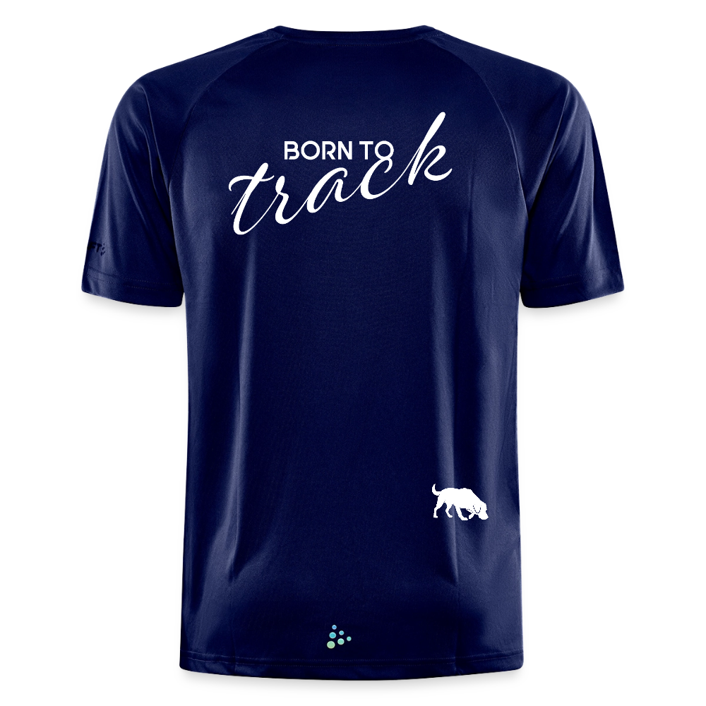Sniffer Trainings-Shirt "BORN TO TRACK" UNISEX edition - Dunkelnavy