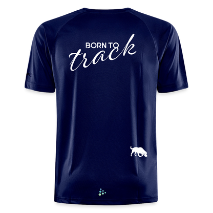 Sniffer Trainings-Shirt "BORN TO TRACK" UNISEX edition - Dunkelnavy