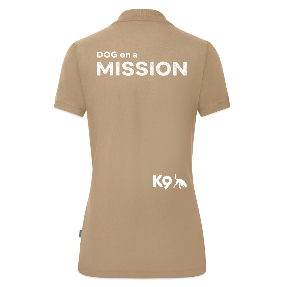 K9 ORGANIC Polo-Shirt "on a MISSION TOGETHER" WOMEN edition - Beige