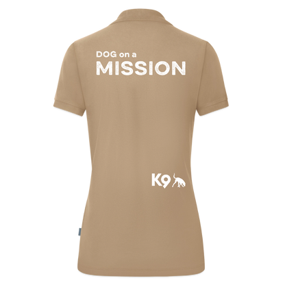 K9 ORGANIC Polo-Shirt "on a MISSION TOGETHER" WOMEN edition - Beige