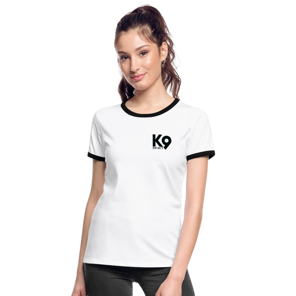 K9 GERMANY Retro-Shirt „K9 SPIRIT“ WOMEN edition - Weiß/Schwarz