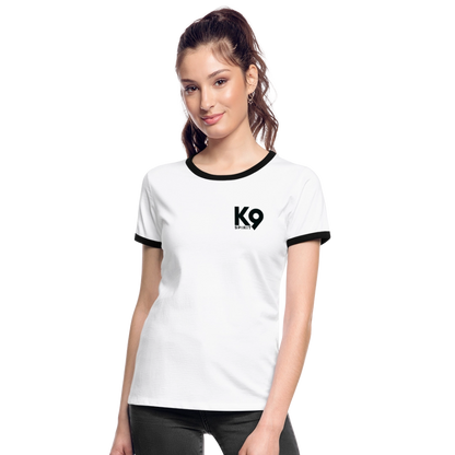 K9 GERMANY Retro-Shirt „K9 SPIRIT“ WOMEN edition - Weiß/Schwarz