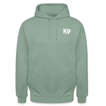 K9 Casual-Hoodie "Suchhund" - Graugrün