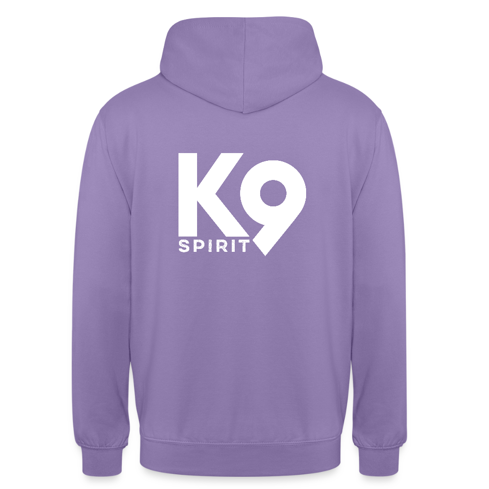 K9 Casual-Hoodie "DOG on a MISSION" - Lavendel