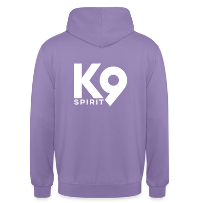 K9 Casual-Hoodie "DOG on a MISSION" - Lavendel