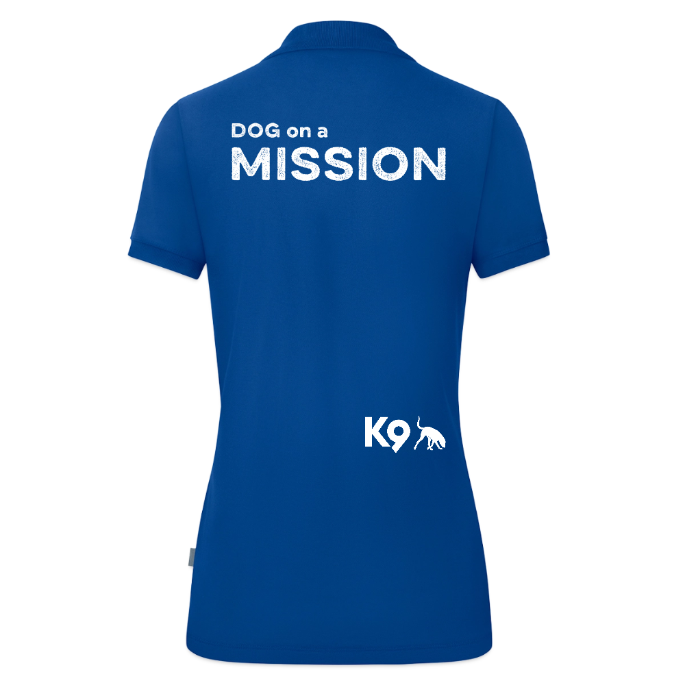 K9 ORGANIC Polo-Shirt "on a MISSION TOGETHER" WOMEN edition - Blau