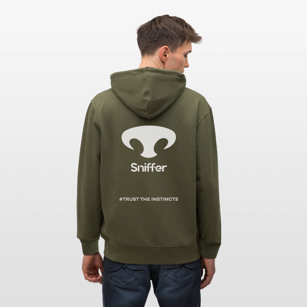 Sniffer DOGTRAINING Hoodie-Jacket „#TRUSTTHEINSTINCTS“ UNISEX edition - Khaki