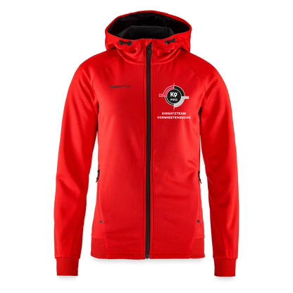K9 PRO Sweatjacke "K9 PRO Vermisstensuche" WOMEN edition - Rot