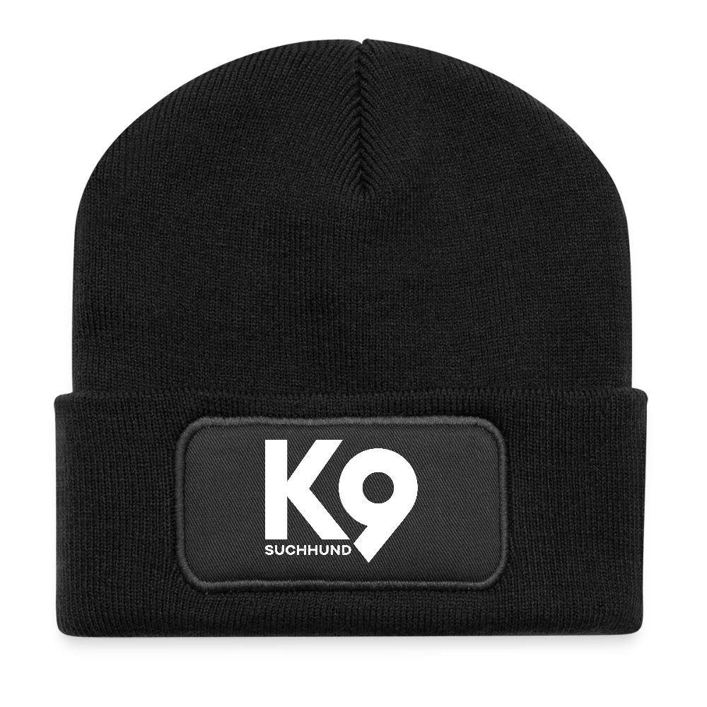 K9 Cozy-Beanie "Suchhund" - Schwarz