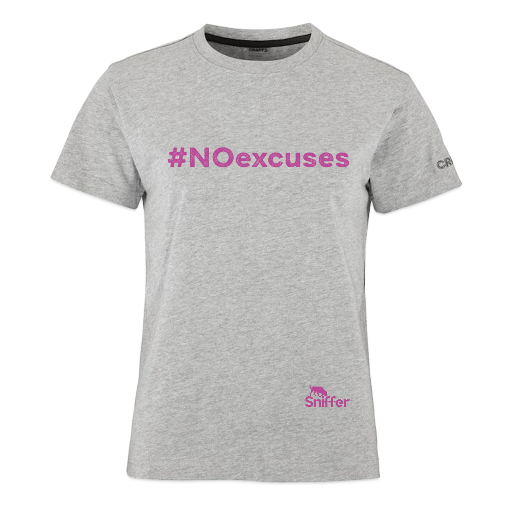 Sniffer CRAFT Style-Shirt "#NOexcuses" WOMEN edition - Grau meliert