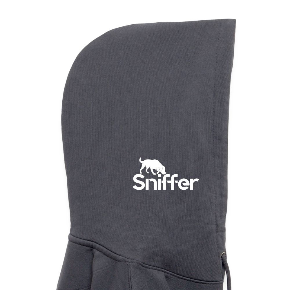Sniffer ORGANIC  Premium-Hoodie „BORN to track“  UNISEX edition - Indigoblau