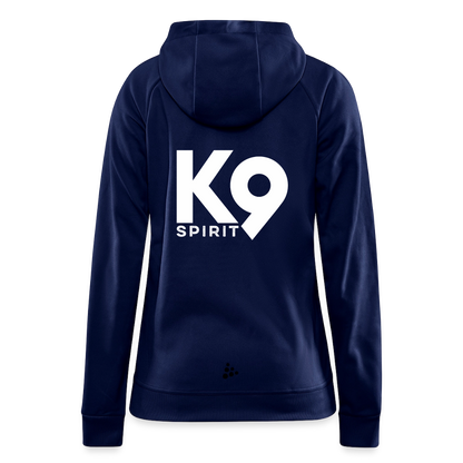 K9 Spirit PREMIUM Hoodie-Jacket "K9 SPIRIT" WOMEN edition - Dunkelnavy