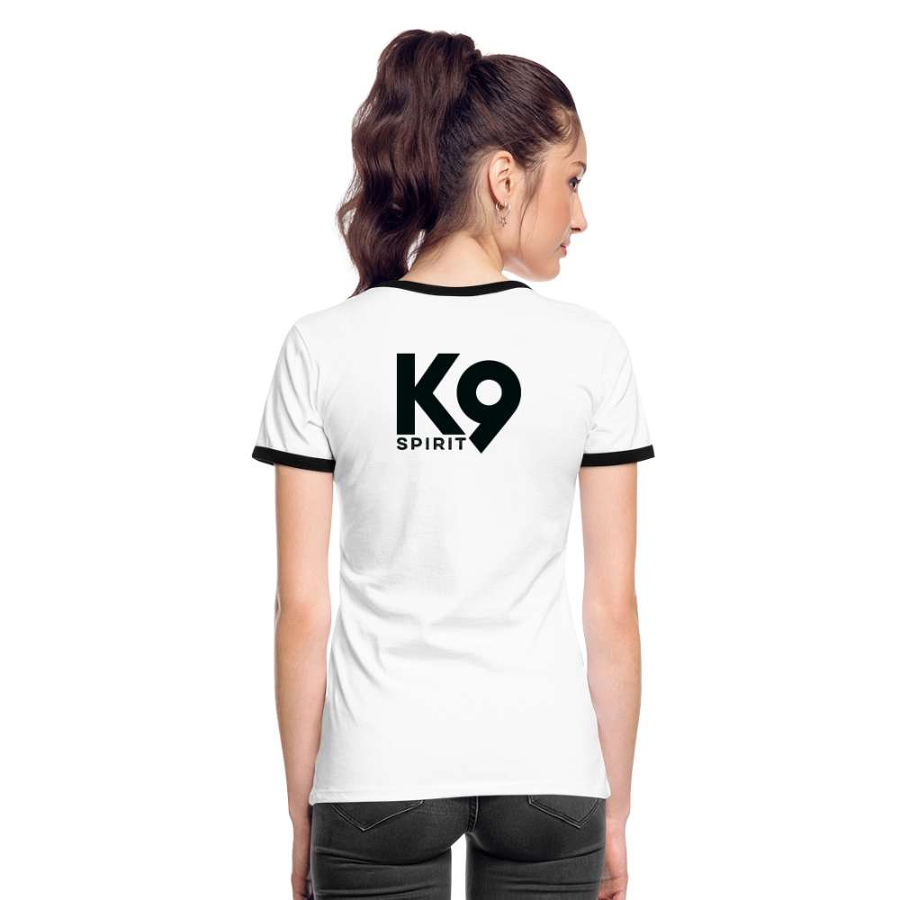 K9 GERMANY Retro-Shirt „K9 SPIRIT“ WOMEN edition - Weiß/Schwarz