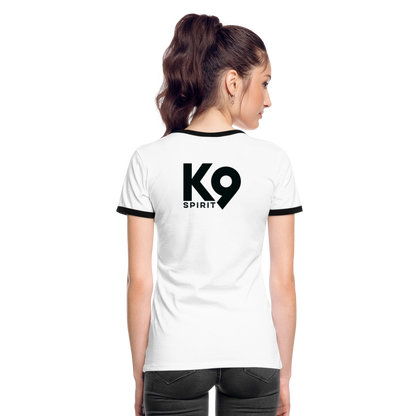 K9 GERMANY Retro-Shirt „K9 SPIRIT“ WOMEN edition - Weiß/Schwarz