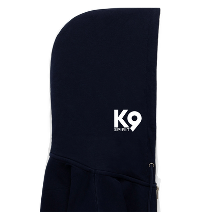 K9 Organic-Hoodyjacket "DOG on a MISSION" - Navy