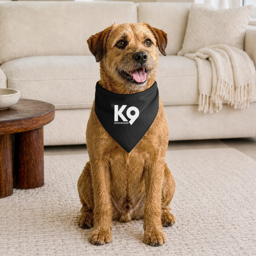 K9 Dog-Bandana "Suchhund" - Schwarz