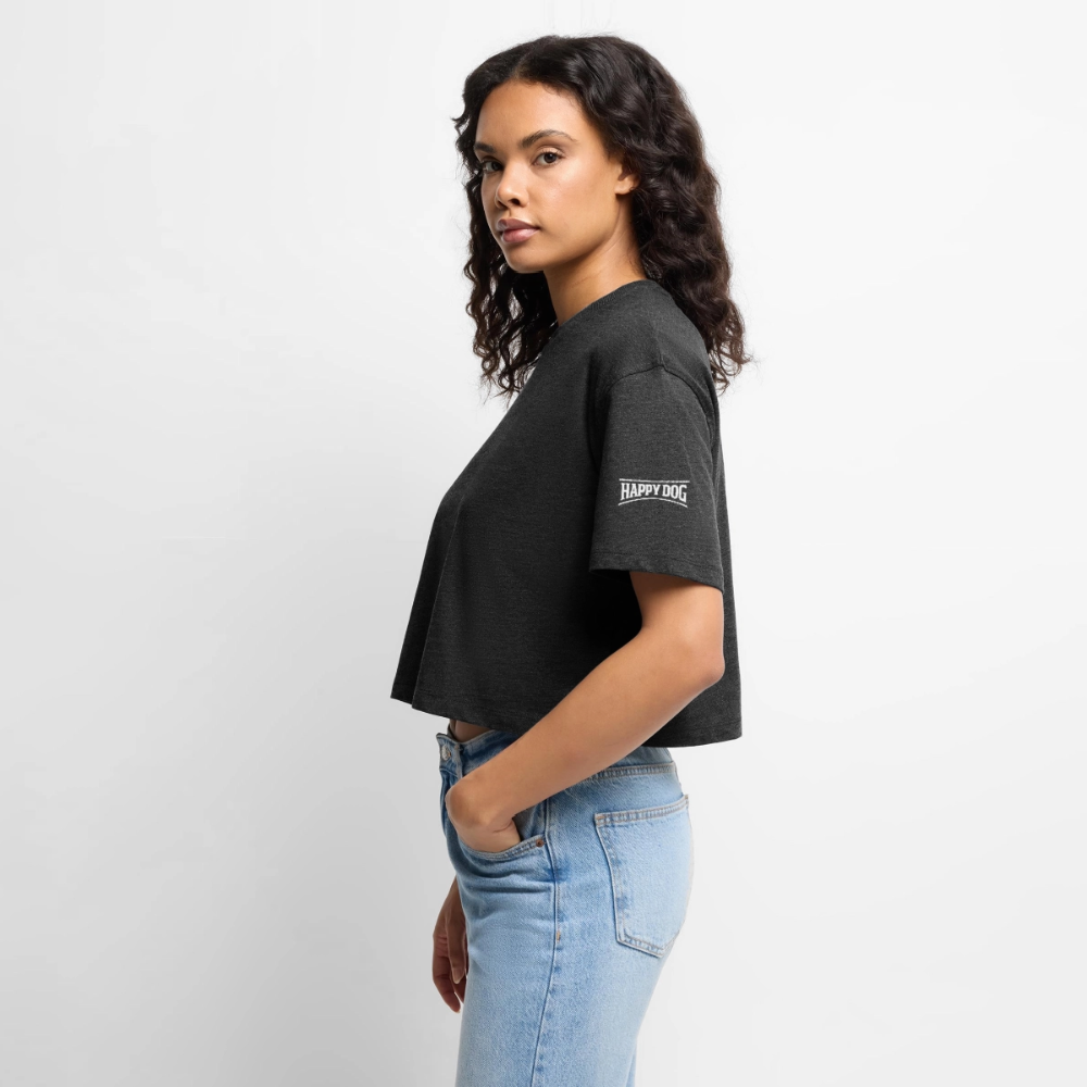 K9 ORGANIC Oversized-Cropped-Shirt „K9 SPIRIT“ WOMEN edition - Anthrazit meliert