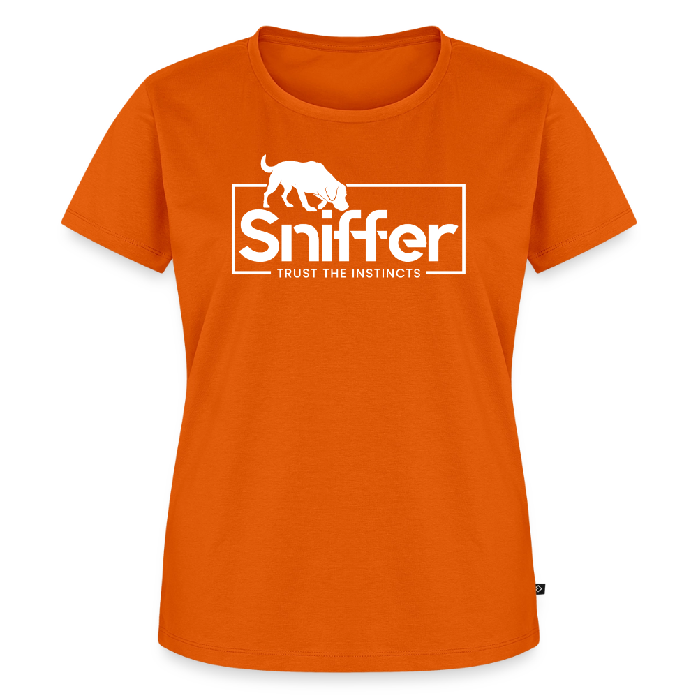 Sniffer Premium-Shirt „BORN to Track“ WOMEN edition - Orange 