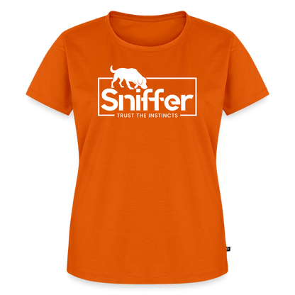 Sniffer Premium-Shirt „BORN to Track“ WOMEN edition - Orange 