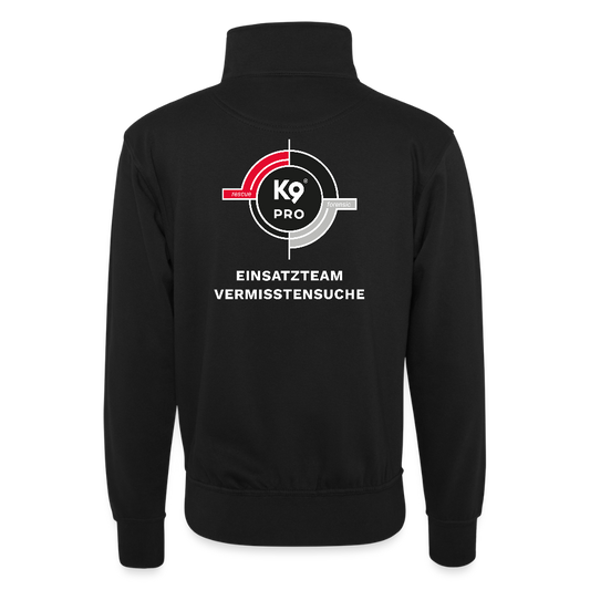 K9 Zip-Kragen-Pullover „K9 PRO Einsatzteam“ - Schwarz