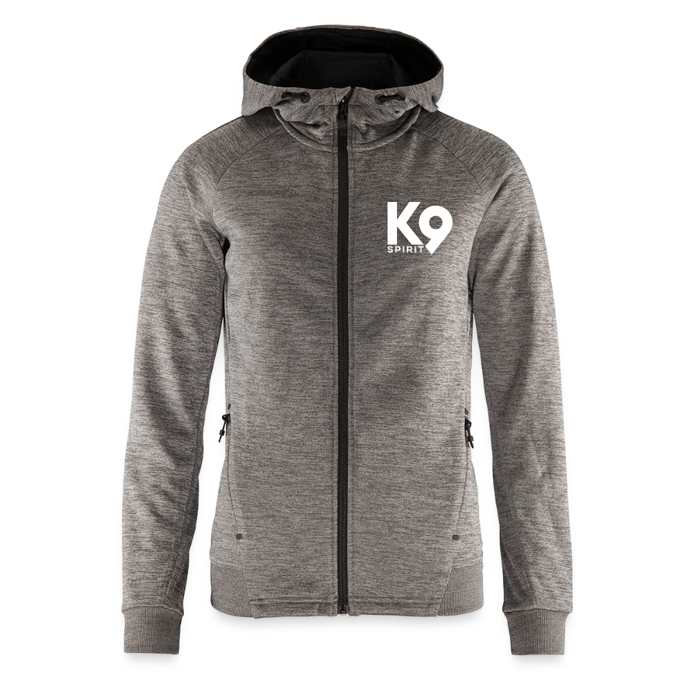 K9 Spirit PREMIUM Hoodie-Jacket "K9 SPIRIT" WOMEN edition - Dunkelgrau meliert