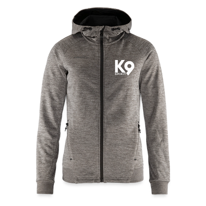 K9 Spirit PREMIUM Hoodie-Jacket "K9 SPIRIT" WOMEN edition - Dunkelgrau meliert