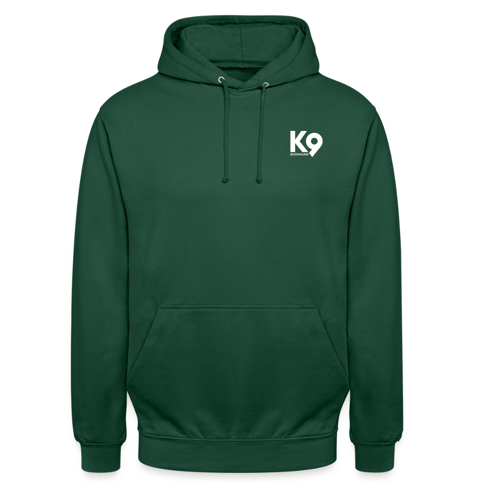 K9 Casual-Hoodie "Suchhund" - Flaschengrün