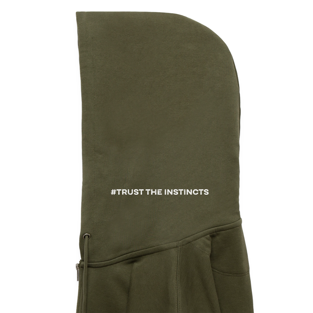 Sniffer DOGTRAINING Hoodie-Jacket „#TRUSTTHEINSTINCTS“ UNISEX edition - Khaki