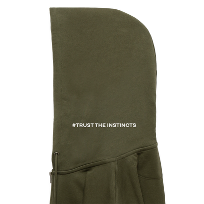 Sniffer DOGTRAINING Hoodie-Jacket „#TRUSTTHEINSTINCTS“ UNISEX edition - Khaki