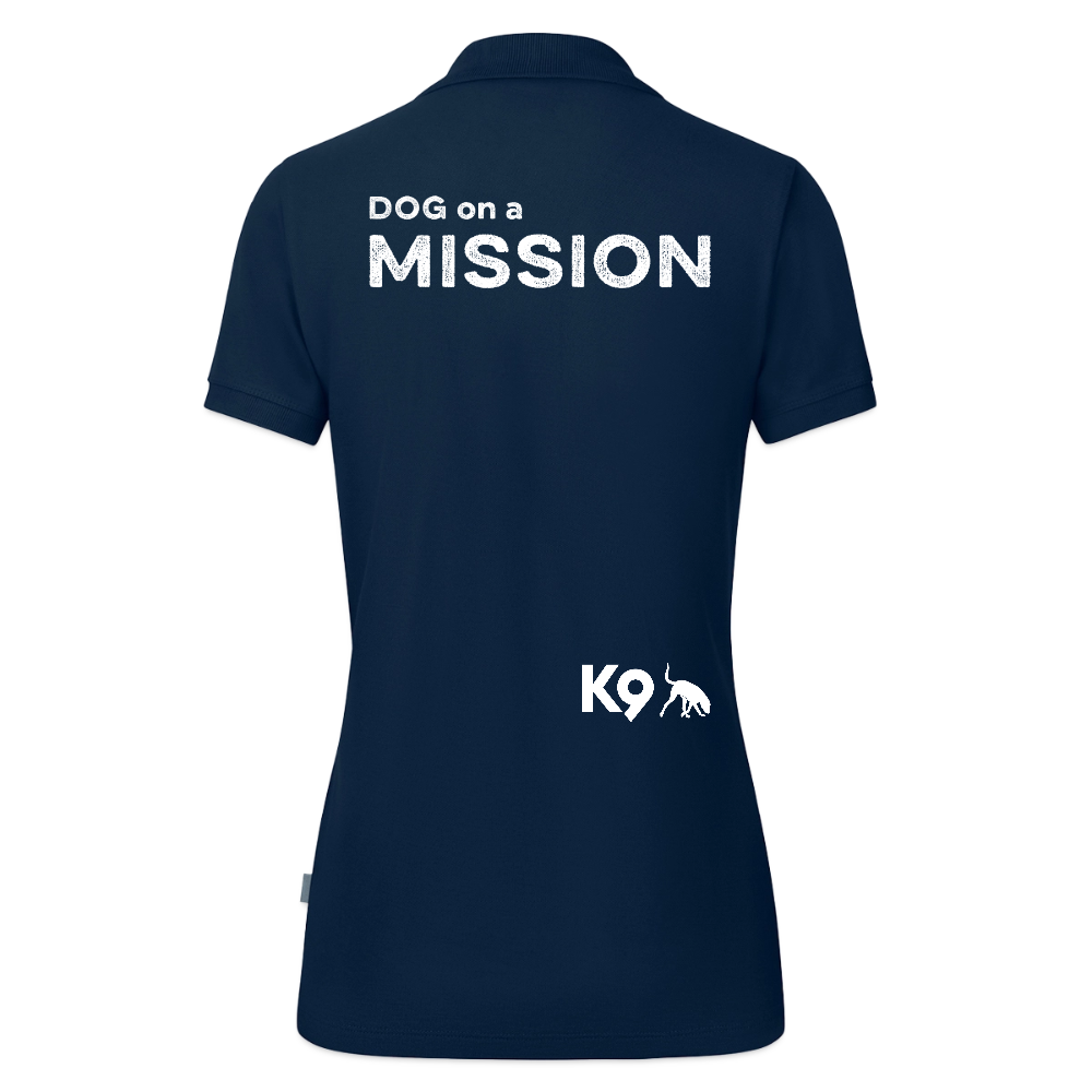 K9 ORGANIC Polo-Shirt "on a MISSION TOGETHER" WOMEN edition - Marine