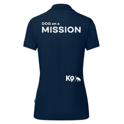 K9 ORGANIC Polo-Shirt "on a MISSION TOGETHER" WOMEN edition - Marine